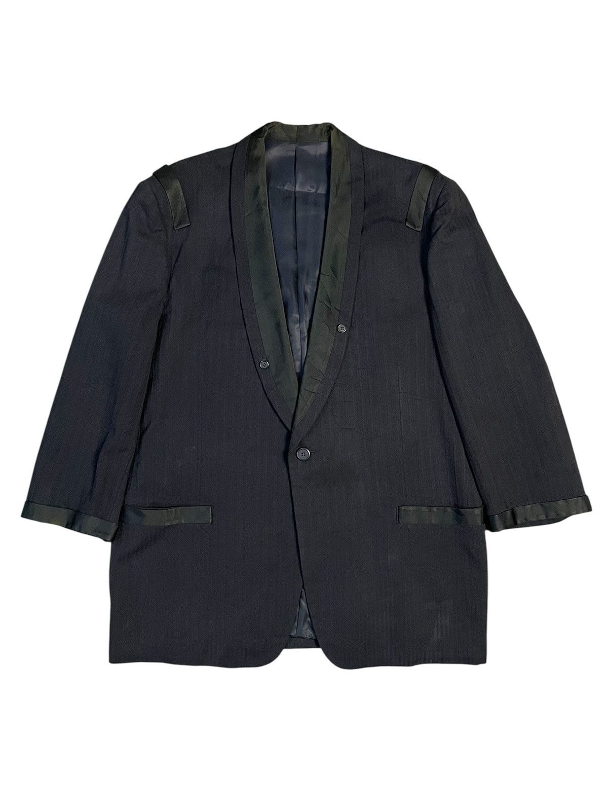 Yohji Yamamoto Vintage 90s Yohji Yamamoto Pour Homme Blazer Jacket Size US L / EU 52-54 / 3 - 2 Thumbnail