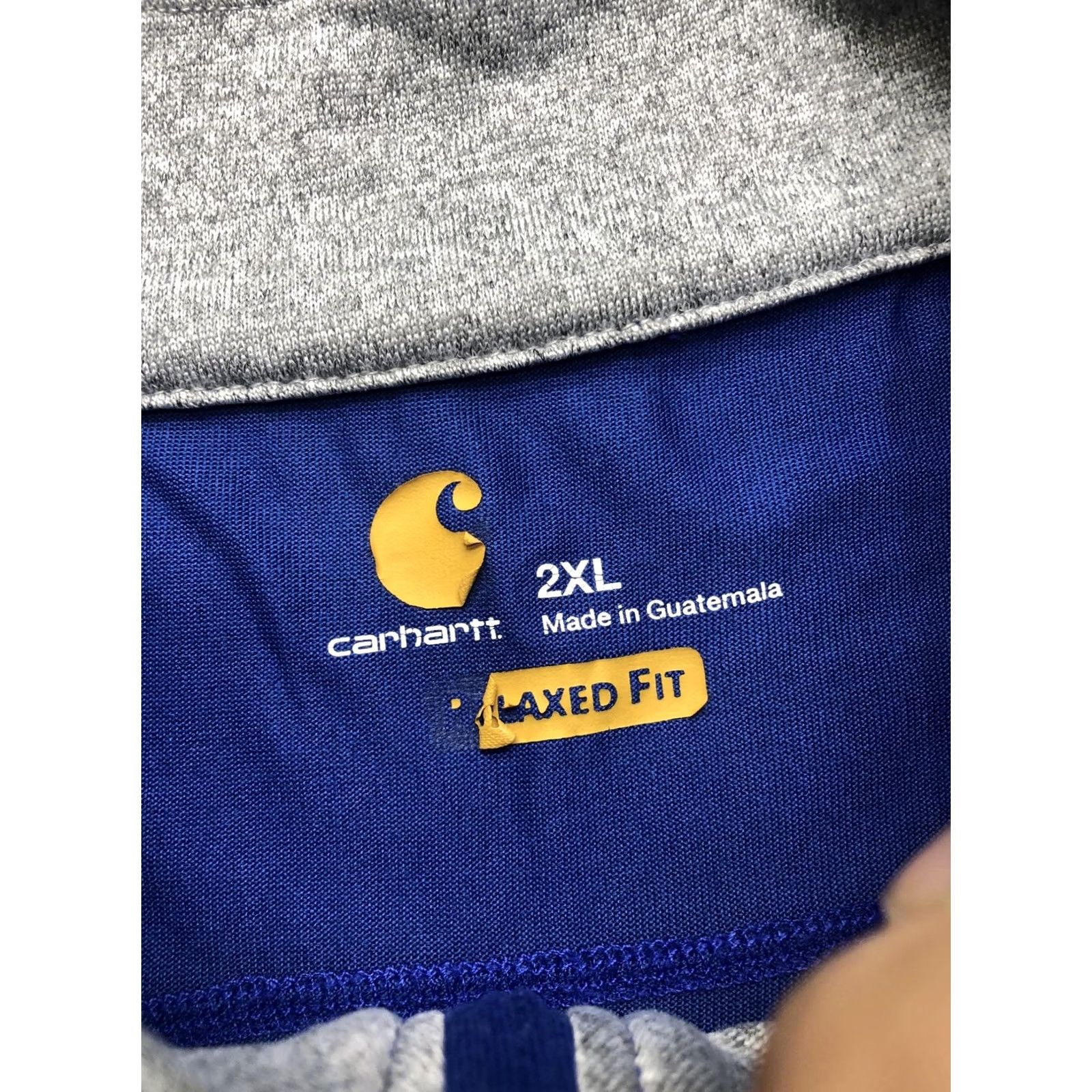 Carhartt Carhartt Force Shirt Mens 2XL Blue Long Sleeve Quarter Zip Mock Neck Pullover Size US XXL / EU 58 / 5 - 3 Thumbnail