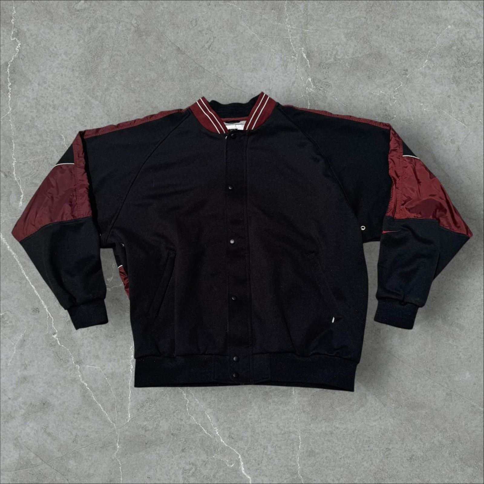 Nike Nike Nylon Full Zip & Button Bomber Jacket XL Size US XL / EU 56 / 4 - 1 Thumbnail