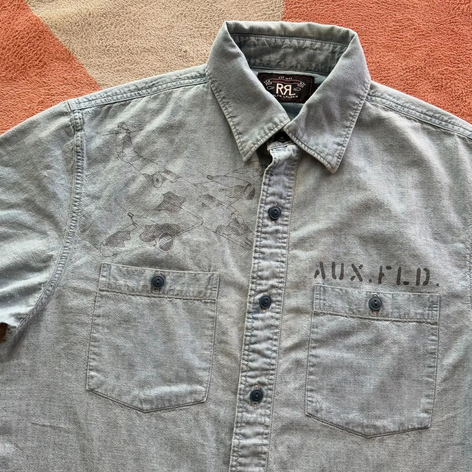 RRL Ralph Lauren Ralph Lauren RRL Fighter Jet Print T. Size US S / EU 44-46 / 1 - 3 Thumbnail