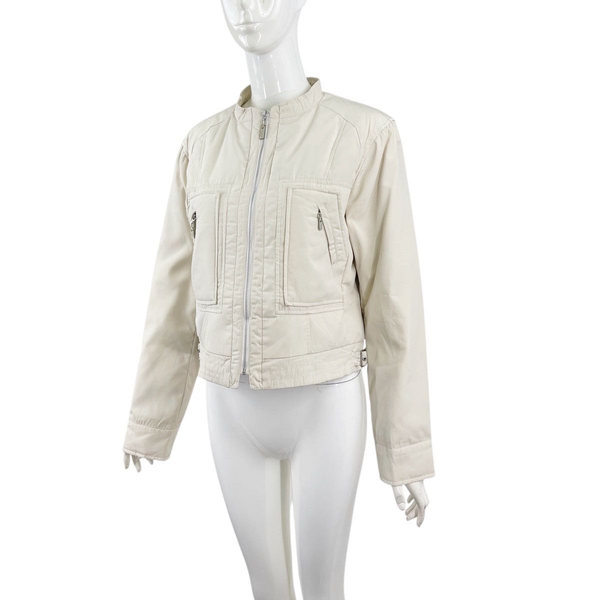 Designer Christian Aujard Paris Cropped Bomber Jacket Size M / US 6-8 / IT 42-44 - 4 Thumbnail