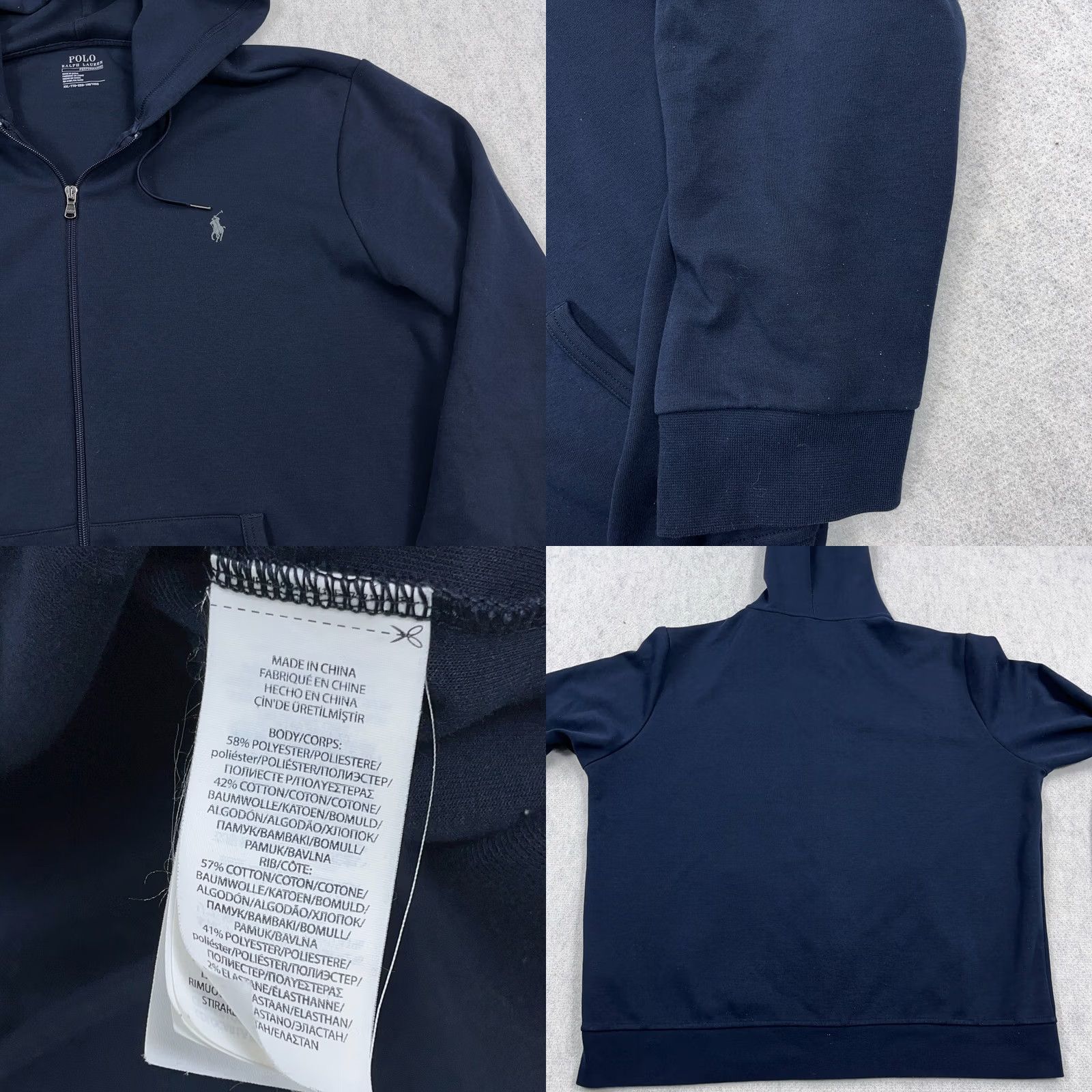 Polo Ralph Lauren Polo Ralph Lauren Performance Hoodie Men XXL 2XL Navy Blue Full Zip Jacket Size US XXL / EU 58 / 5 - 8 Thumbnail