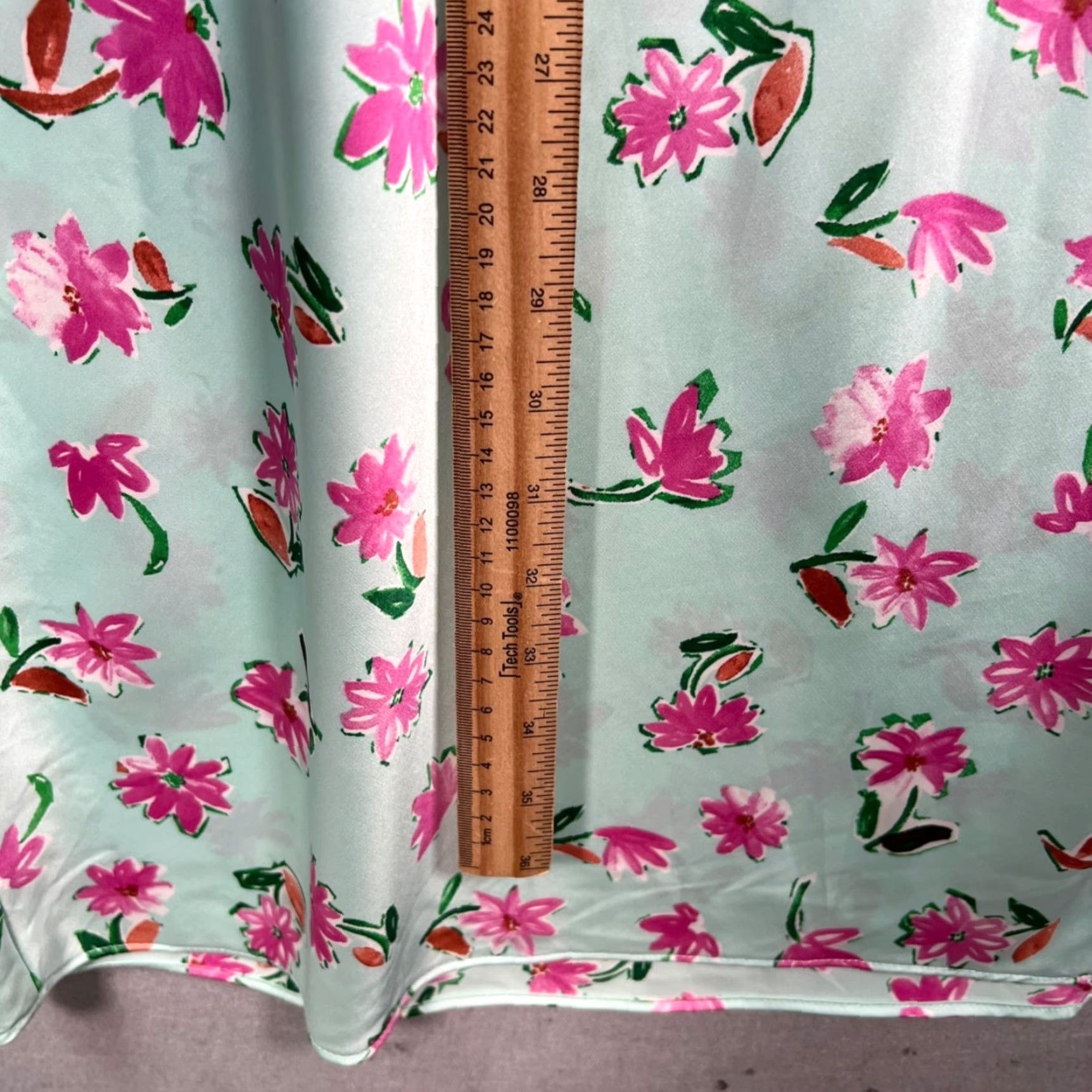 Zara Zara Womens Medium Mint Green Floral Midi Dress Sleeveless Ruffle Neckline Tie Back Womens Size M / US 6-8 / IT 42-44 - 7 Thumbnail