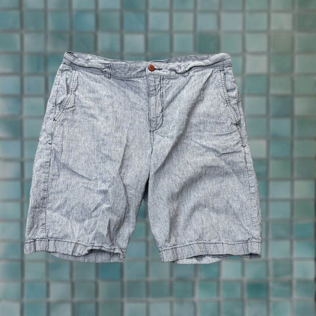 Tommy Bahama Tommy Bahama Shorts Mens 35 Blue Chino Striped Linen Blend Seersucker Resort Shirt? Size US 35 - 1 Thumbnail