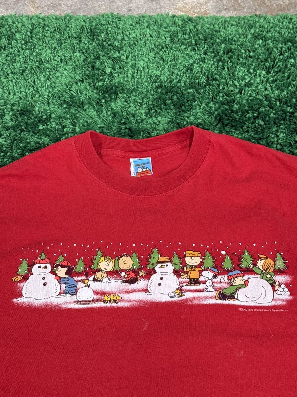 Peanuts Snoopy Charlie Brown Christmas Peanuts Vintage Tee Red XL Size US XL / EU 56 / 4 - 3 Thumbnail
