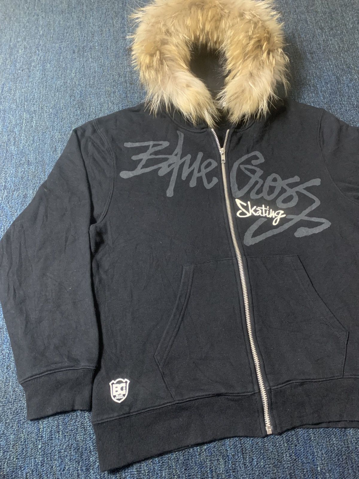 Japanese Brand Japanese Fur Bluecross Skating ziphoodie Size US M / EU 48-50 / 2 - 5 Thumbnail