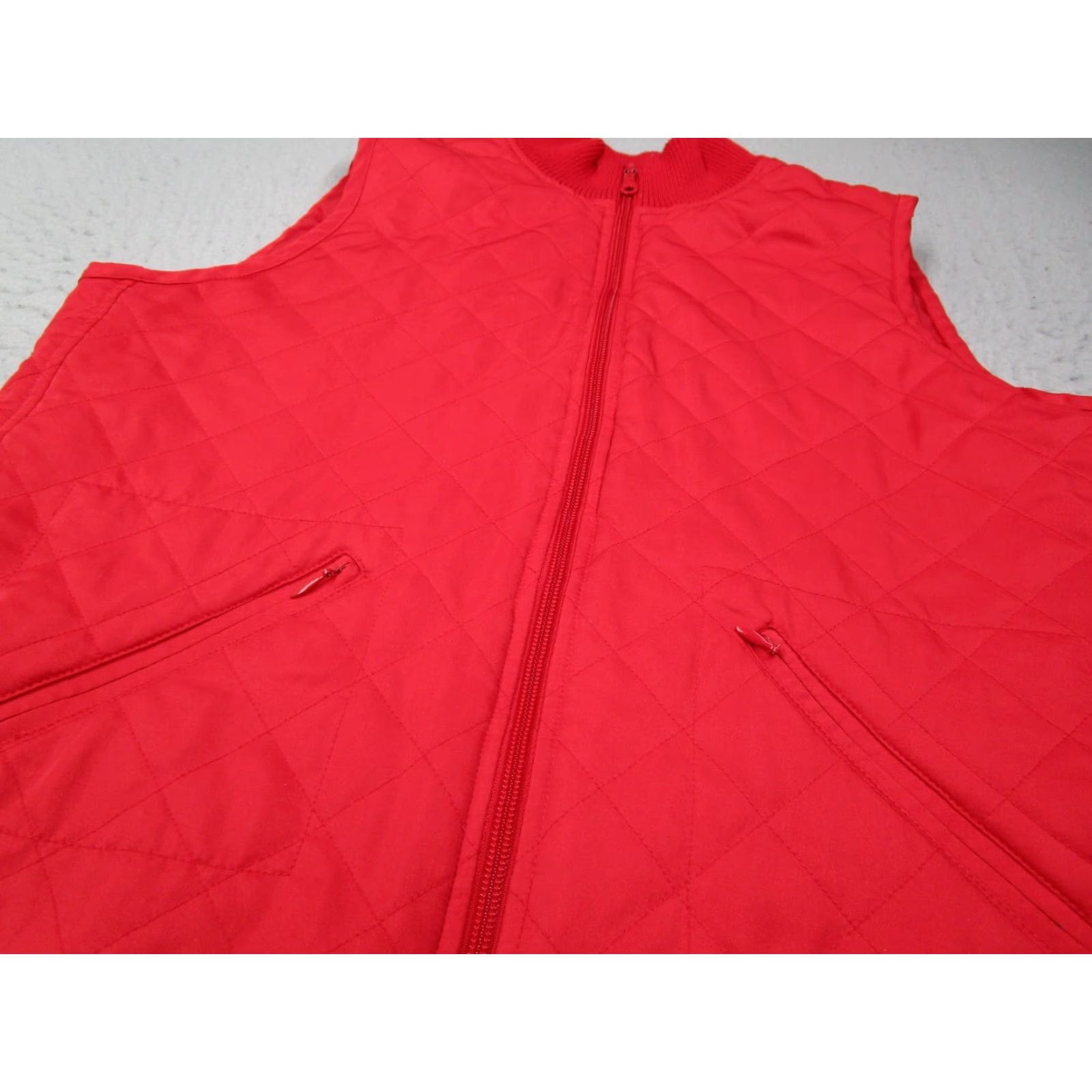Lilly Pulitzer Lilly Pulitzer Vest Women Extra Large Red Quilted Full Zip Puffer Travel Golf Size L / US 10 / IT 46 - 2 Thumbnail