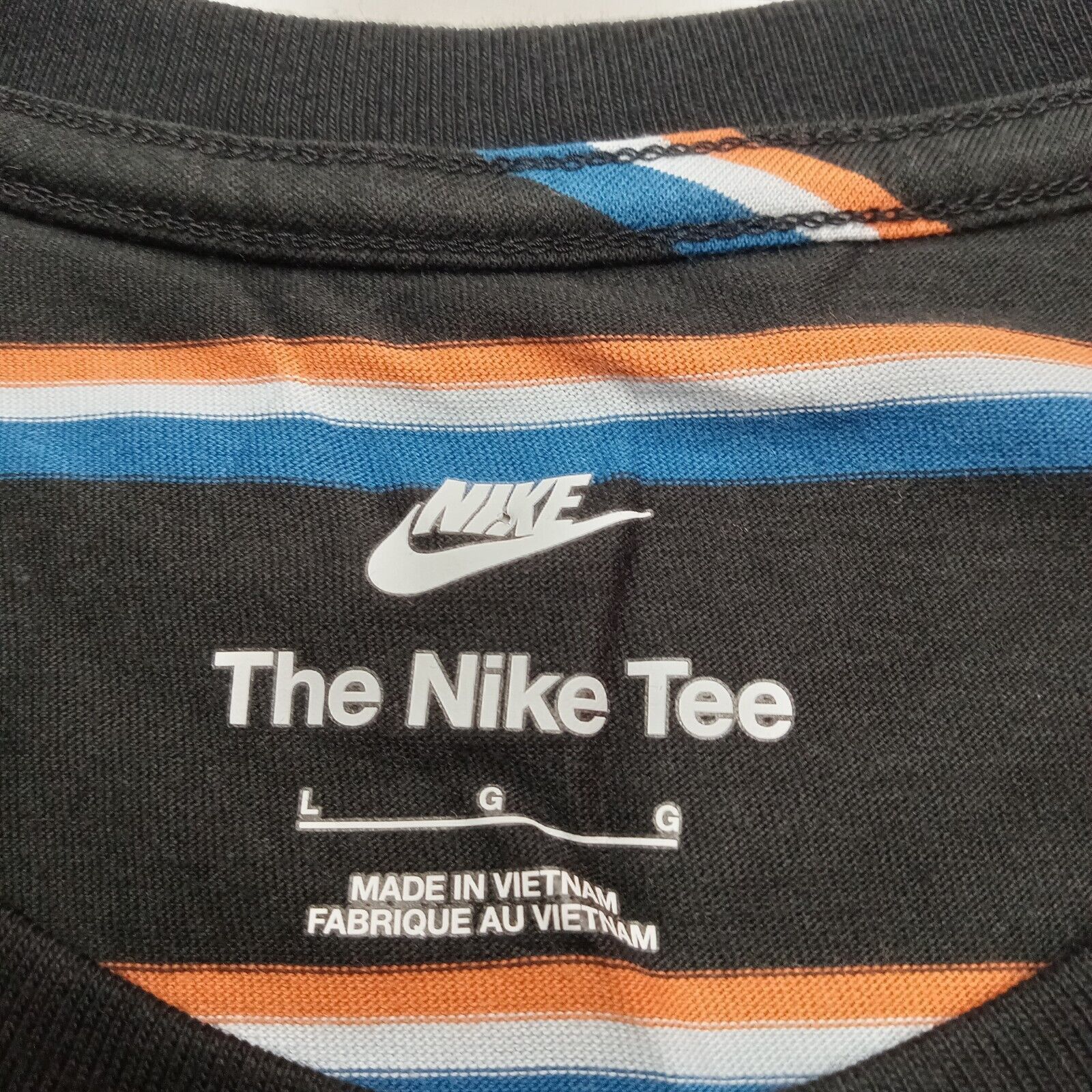 Nike Nike Sportswear Club Stripe Logo T-Shirt Tee Men's L Black Size US L / EU 52-54 / 3 - 3 Thumbnail