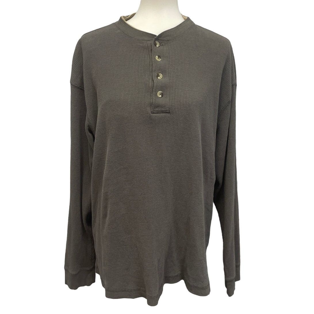 Redhead RedHead Mens Large PolyCotton Crew Neck Waffled Henley Shirt Size US L / EU 52-54 / 3 - 1 Thumbnail