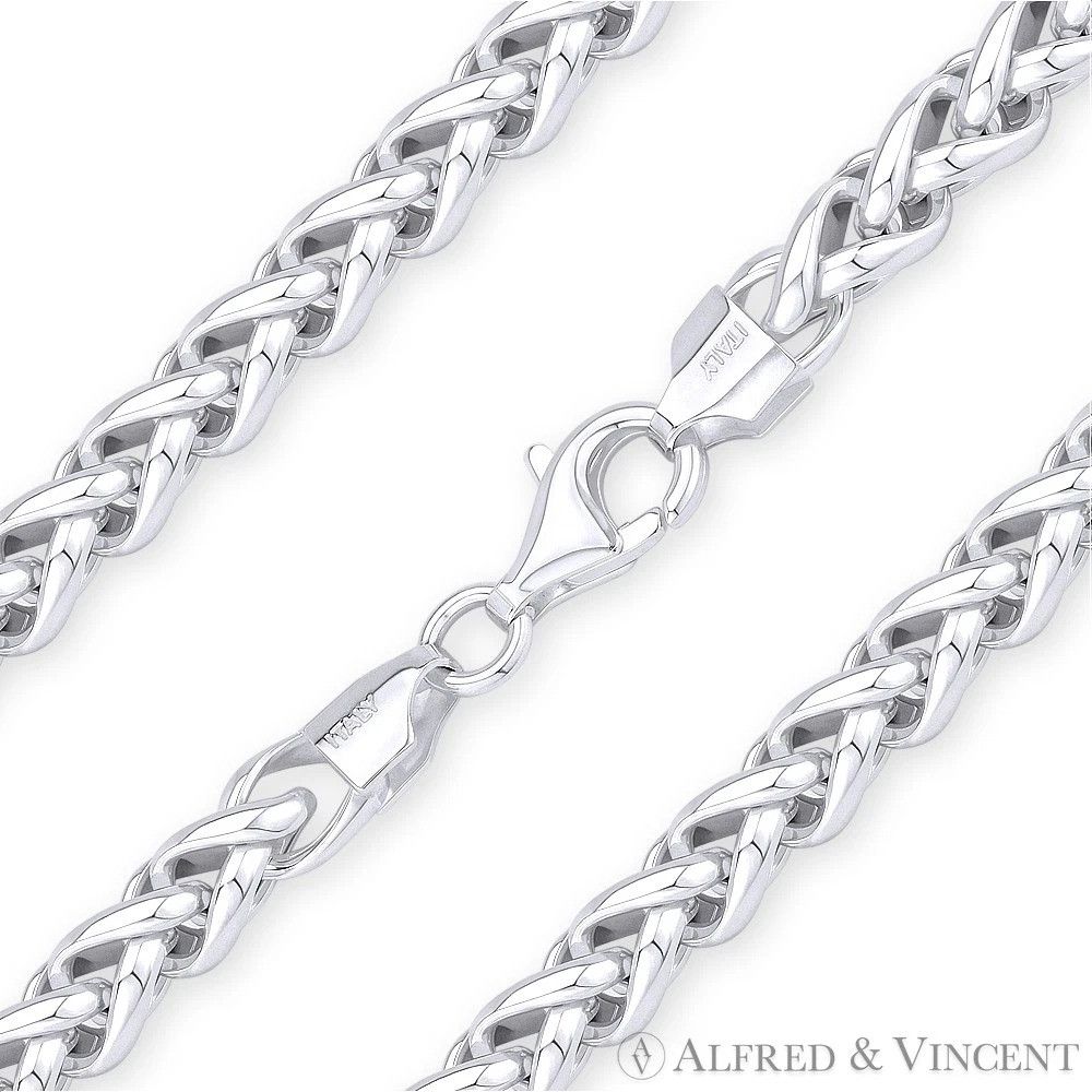 Other 6mm Classic Wheat Link Italian Spiga Chain Necklace Size ONE SIZE - 1 Thumbnail