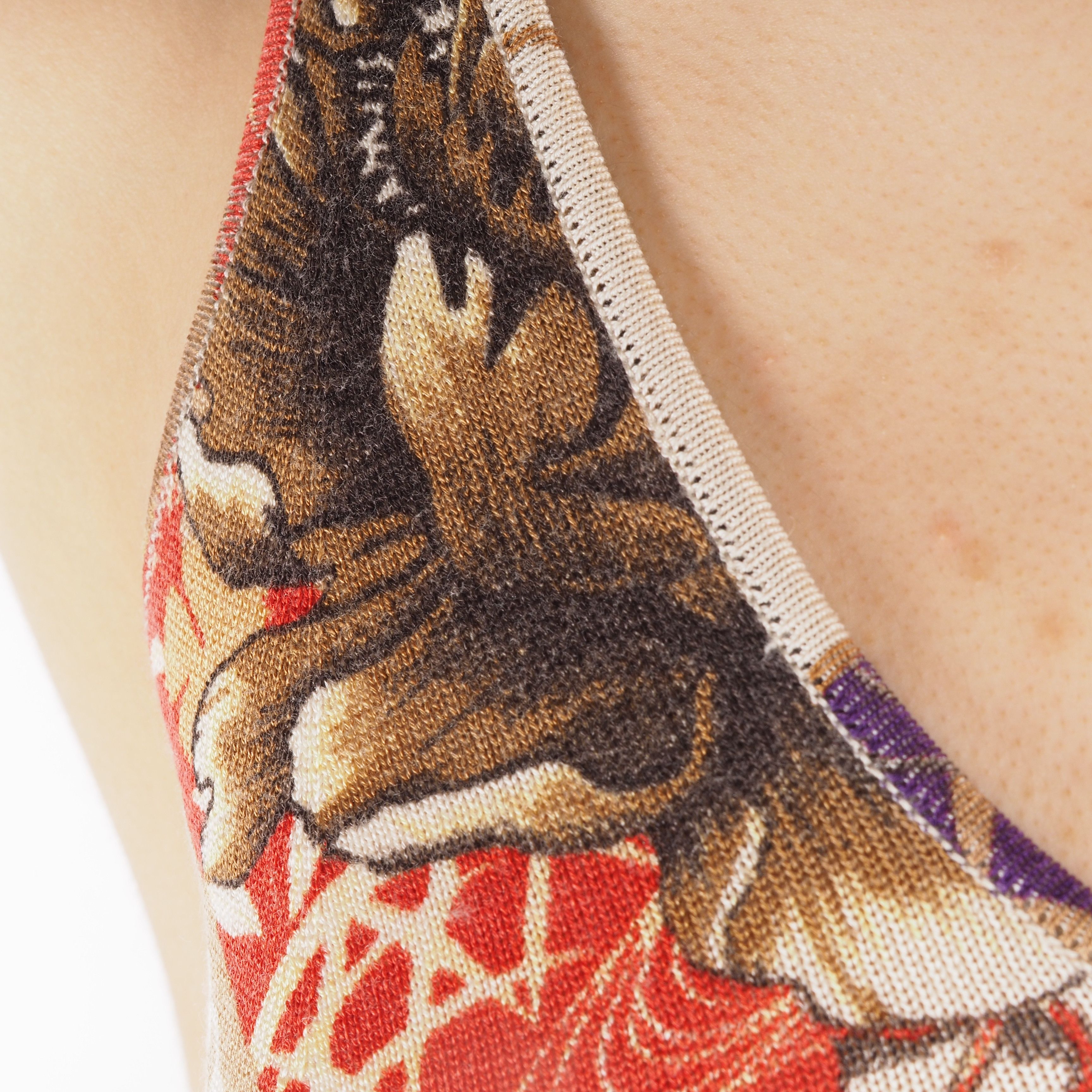 Roberto Cavalli Roberto Cavalli Vintage Wool Cashmere Knit Floral Tank Top Size S / US 4 / IT 40 - 4 Thumbnail