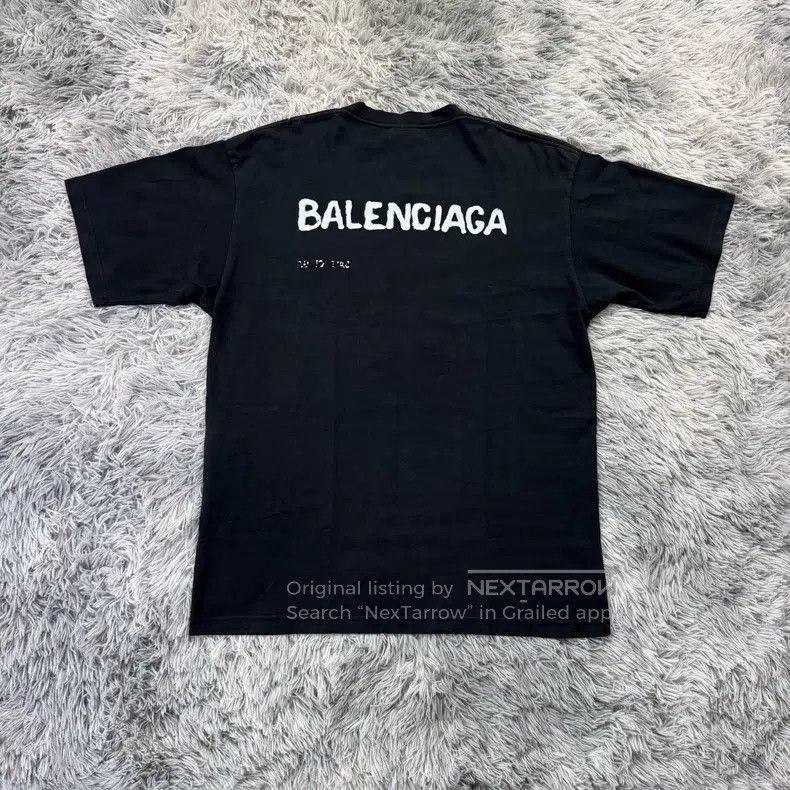 Balenciaga Balenciaga Blurred Text Short Sleeve T-Shirt Size US S / EU 44-46 / 1 - 2 Thumbnail
