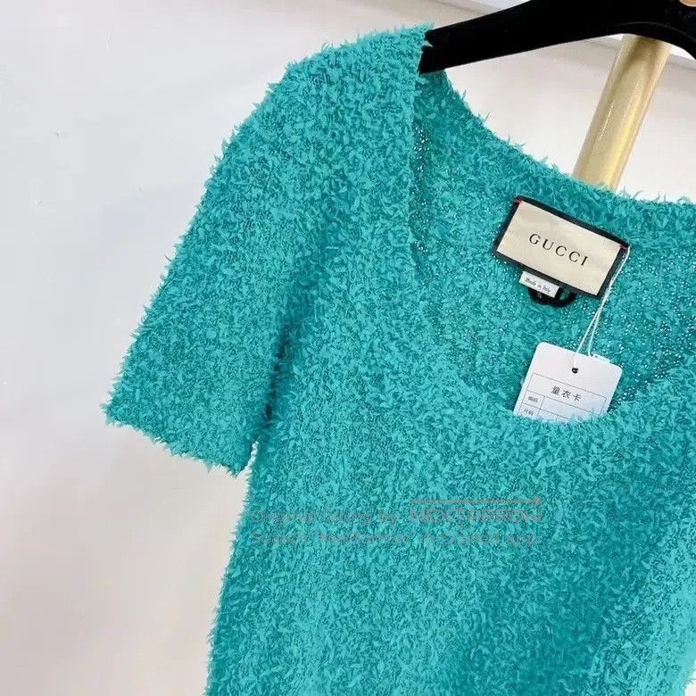 Gucci Gucci Blue Woolen Top XS. Size XS / US 0-2 / IT 36-38 - 4 Thumbnail
