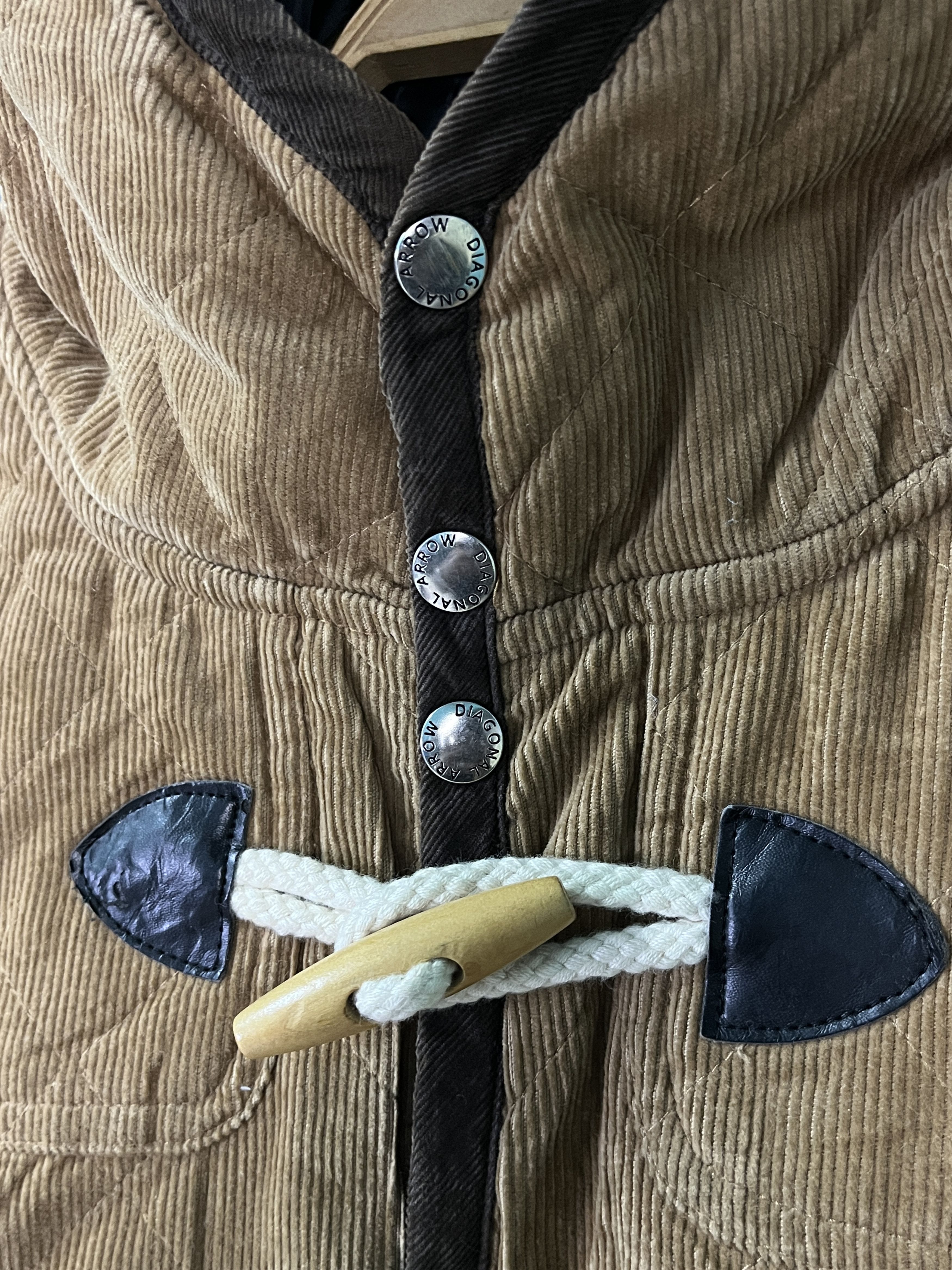 Japanese Brand Diagonal Arrow Corduroy Duffle Coat Size US M / EU 48-50 / 2 - 6 Thumbnail