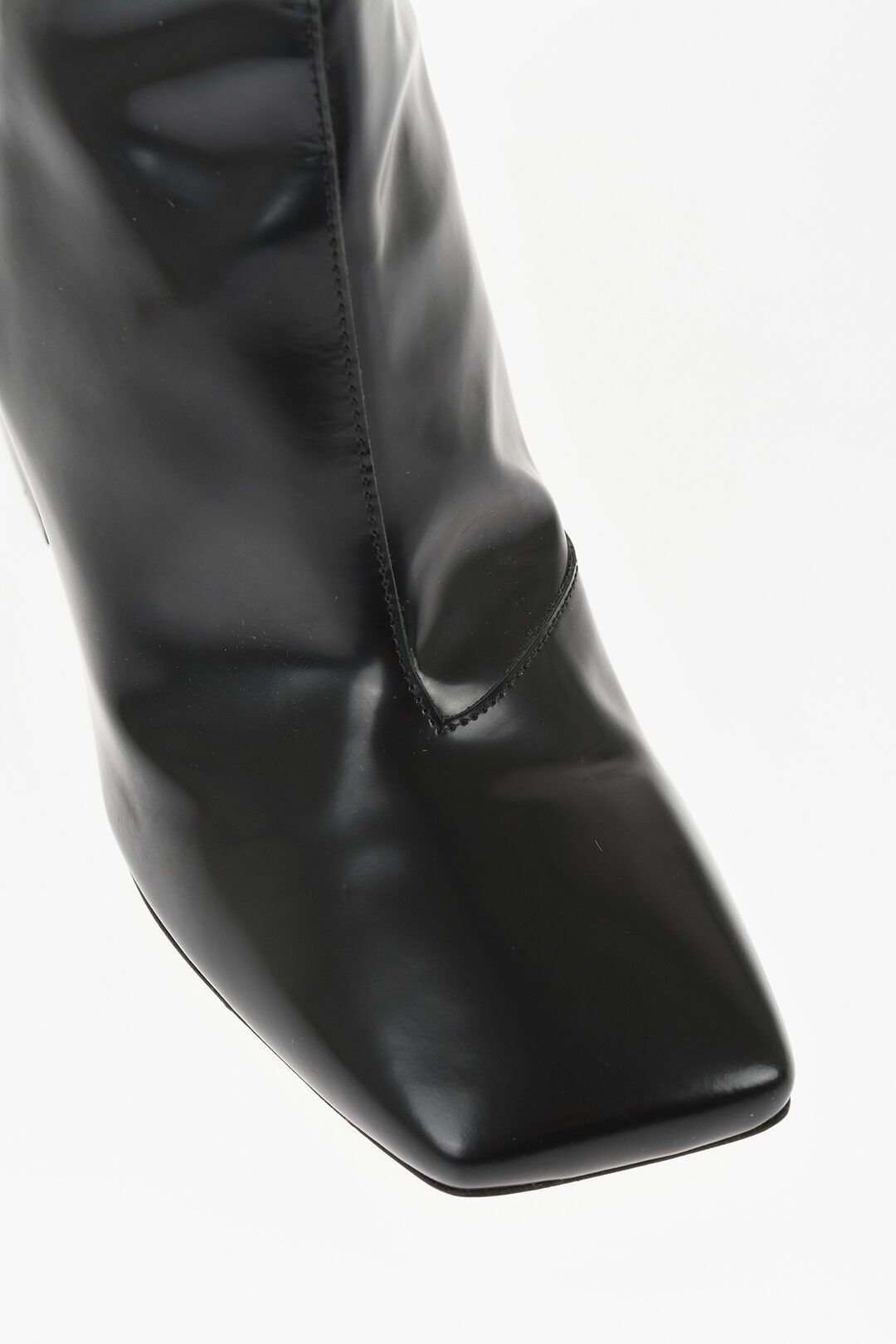 Maison Margiela og1mm1125 Brushed Leather Ankle Boots in Black Size US 6 / IT 36 - 4 Thumbnail