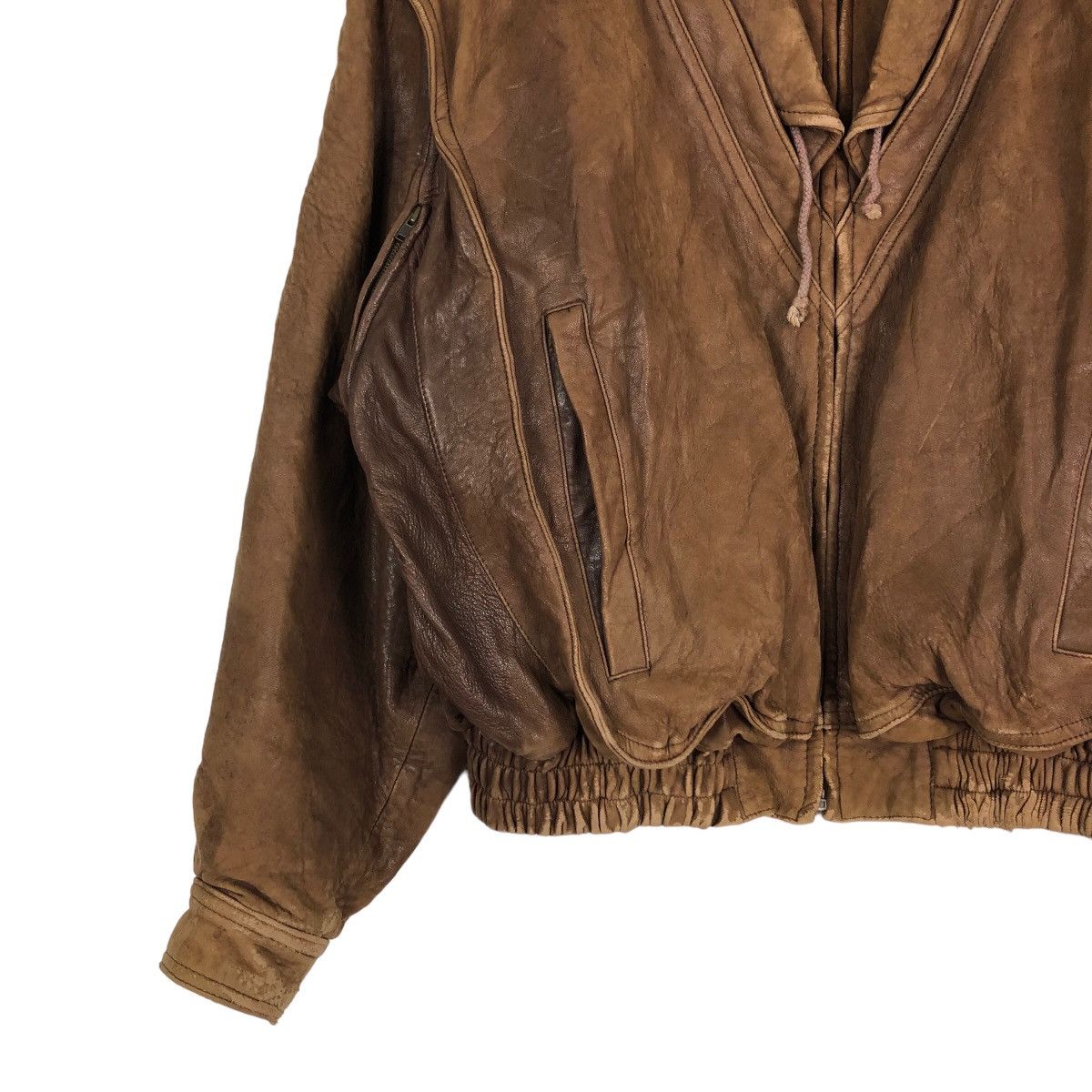 Japanese Brand 🔥Vintage 60’s Fly Genuine Leather Jacket Robert Comstock Size US M / EU 48-50 / 2 - 4 Thumbnail