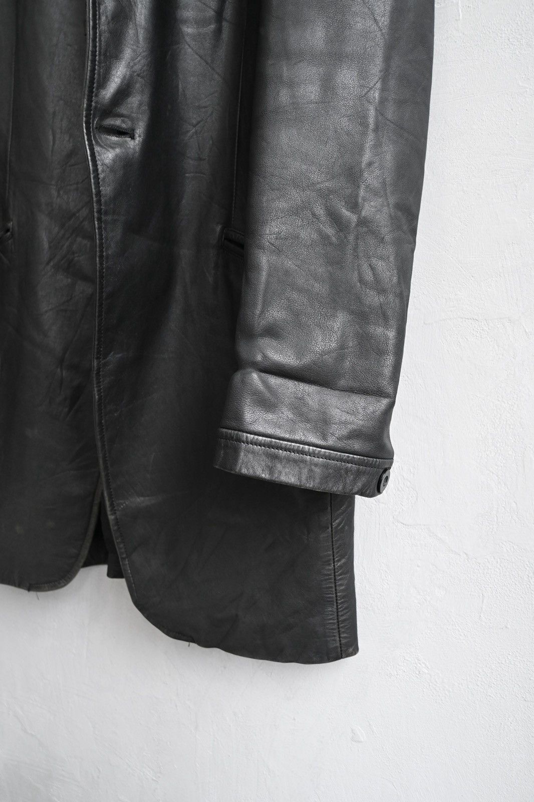 Yohji Yamamoto Yohji Yamamoto Pour Homme AW1997 leather overcoat Size US M / EU 48-50 / 2 - 11 Thumbnail