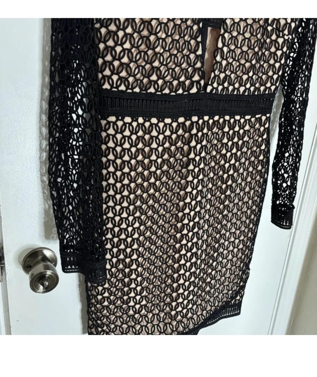 John Elliott ELLIATT Chic Black and Tan Mesh Dress Size L / US 10 / IT 46 - 7 Thumbnail