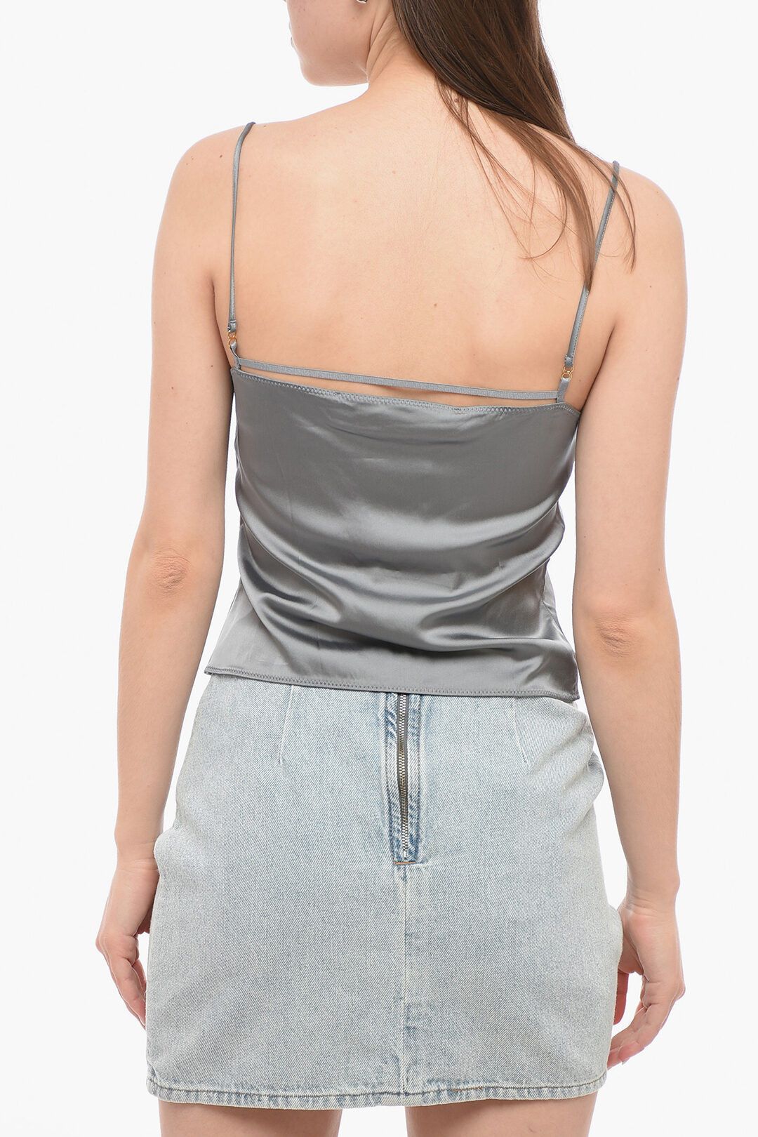 Jacquemus og1mm0624 Le Splash Cropped Top in Grey Size M / US 6-8 / IT 42-44 - 3 Thumbnail