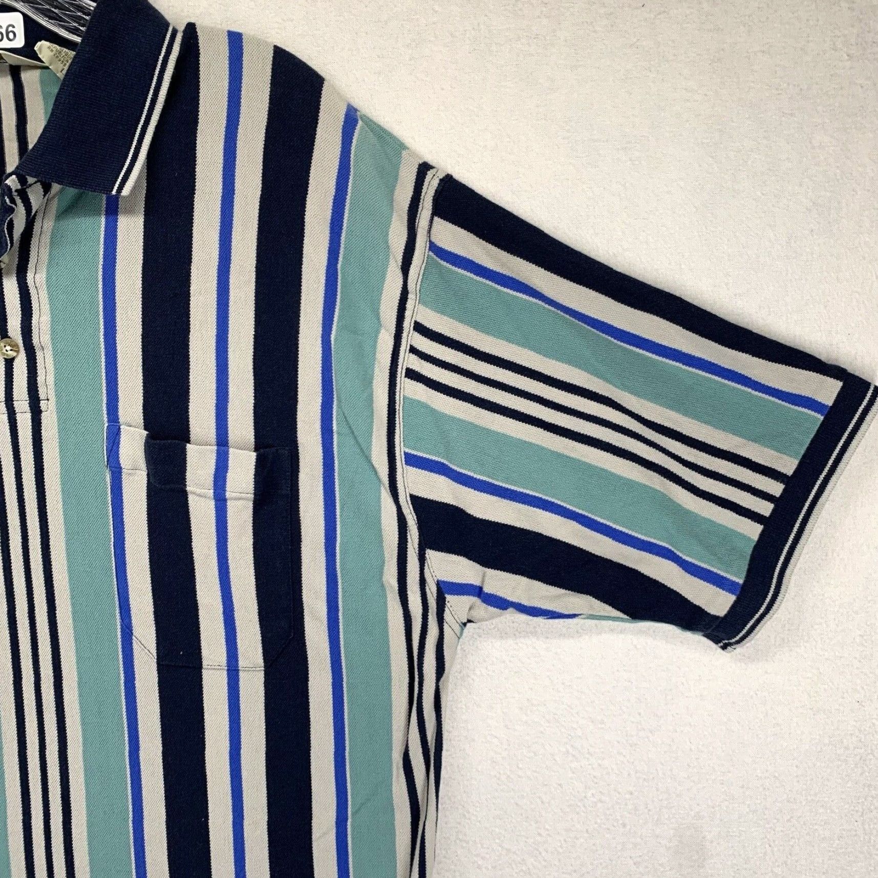 Arrow VINTAGE Tournament by Arrow Polo Shirt Mens Medium Long Striped Golf Shirt Size US M / EU 48-50 / 2 - 4 Thumbnail