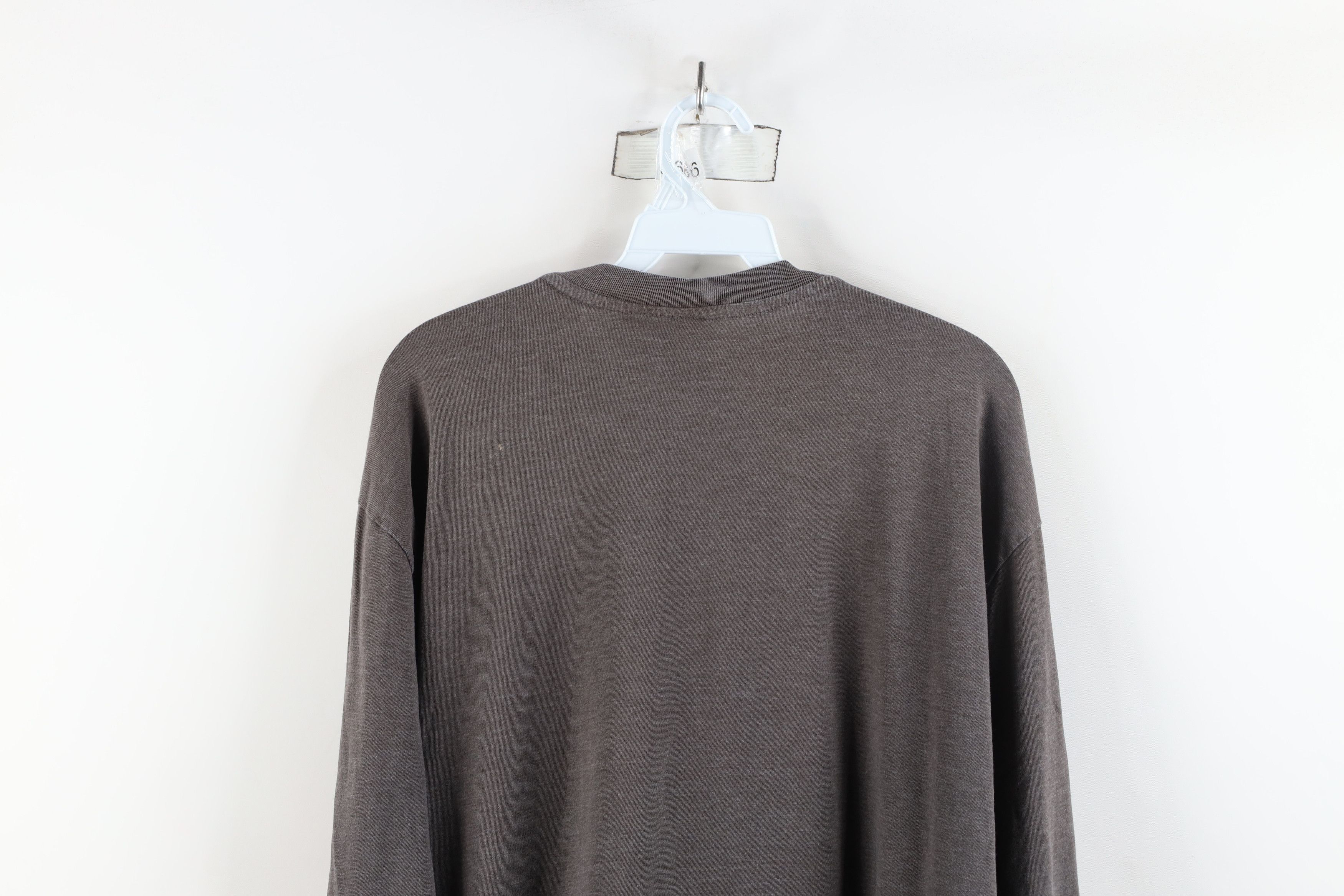 Vintage Vintage 90s Streetwear Long Sleeve Henley T-Shirt Dark Gray Size US XL / EU 56 / 4 - 13 Thumbnail