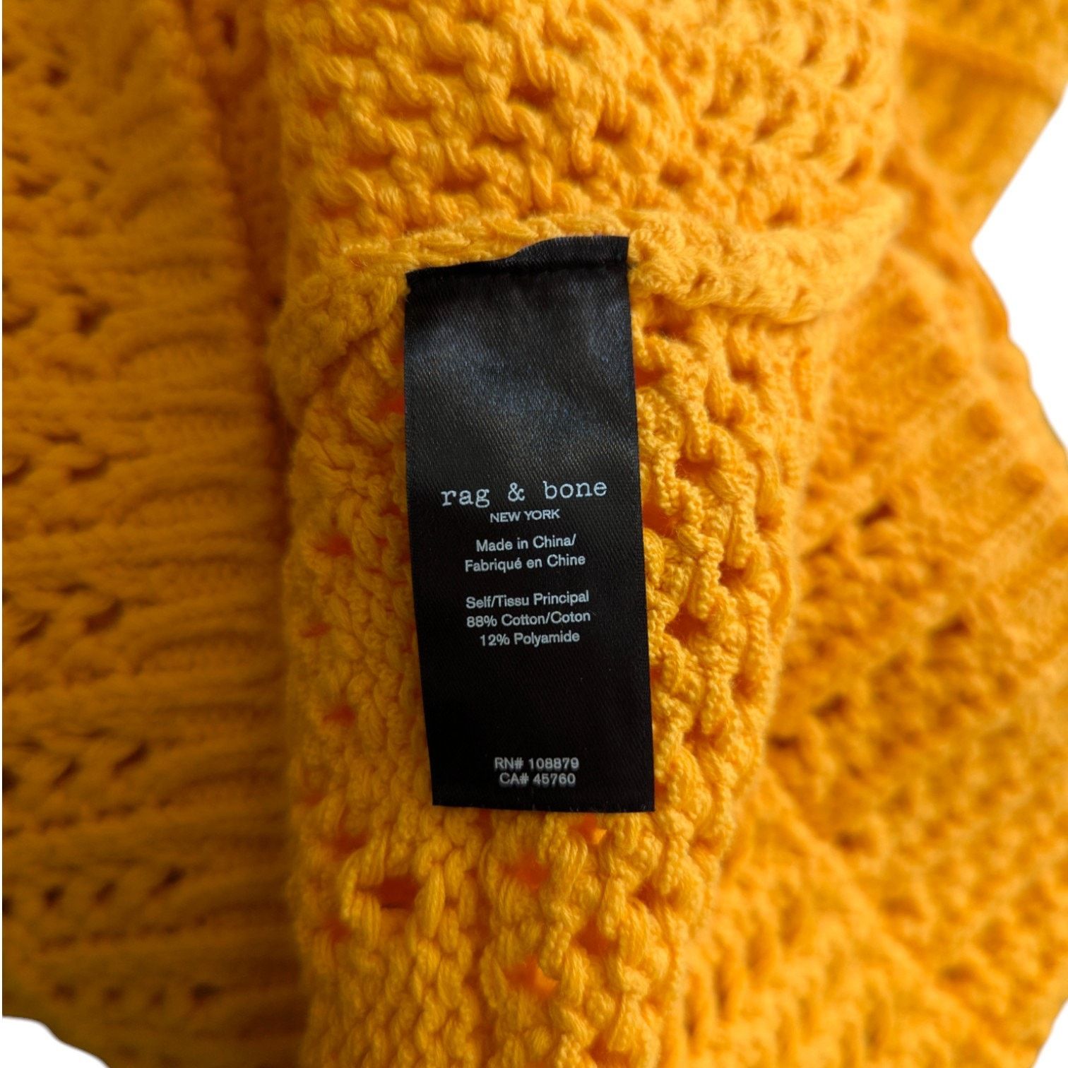 Rag & Bone NWT Rag & Bone Renee Novelty Yellow Knit Oversized Sweater Size S / US 4 / IT 40 - 8 Thumbnail