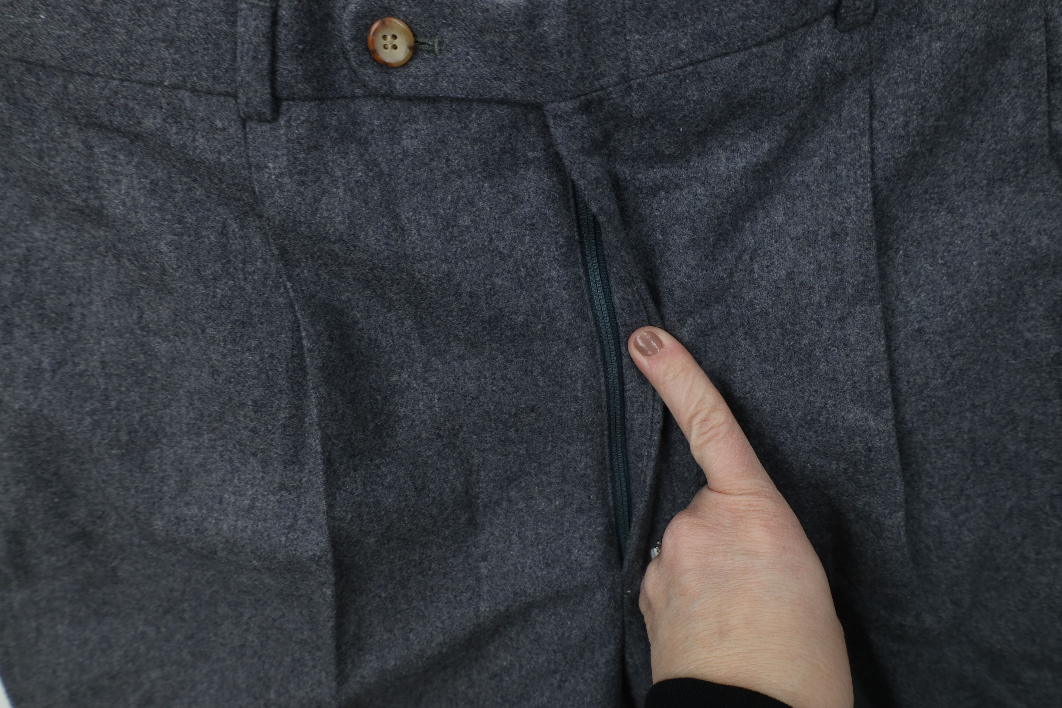 Vintage Vintage 70s Streetwear Wool Blend Knit Wide Leg Chino Pants Size US 38 / EU 54 - 5 Thumbnail