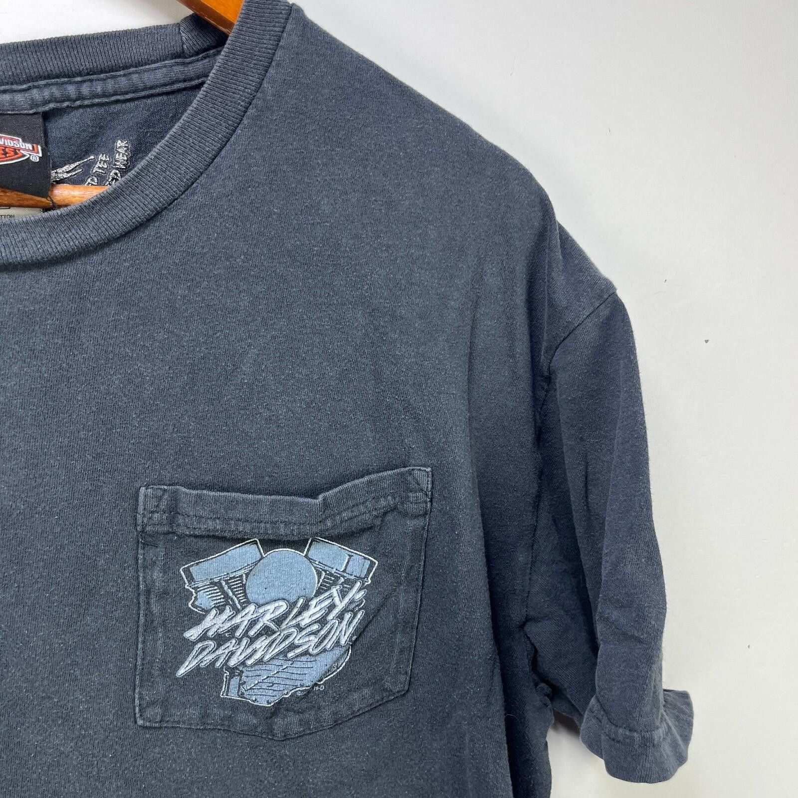 Harley Davidson Vintage Harley Davidson Faded Pocket T Shirt XL Size US XL / EU 56 / 4 - 3 Thumbnail