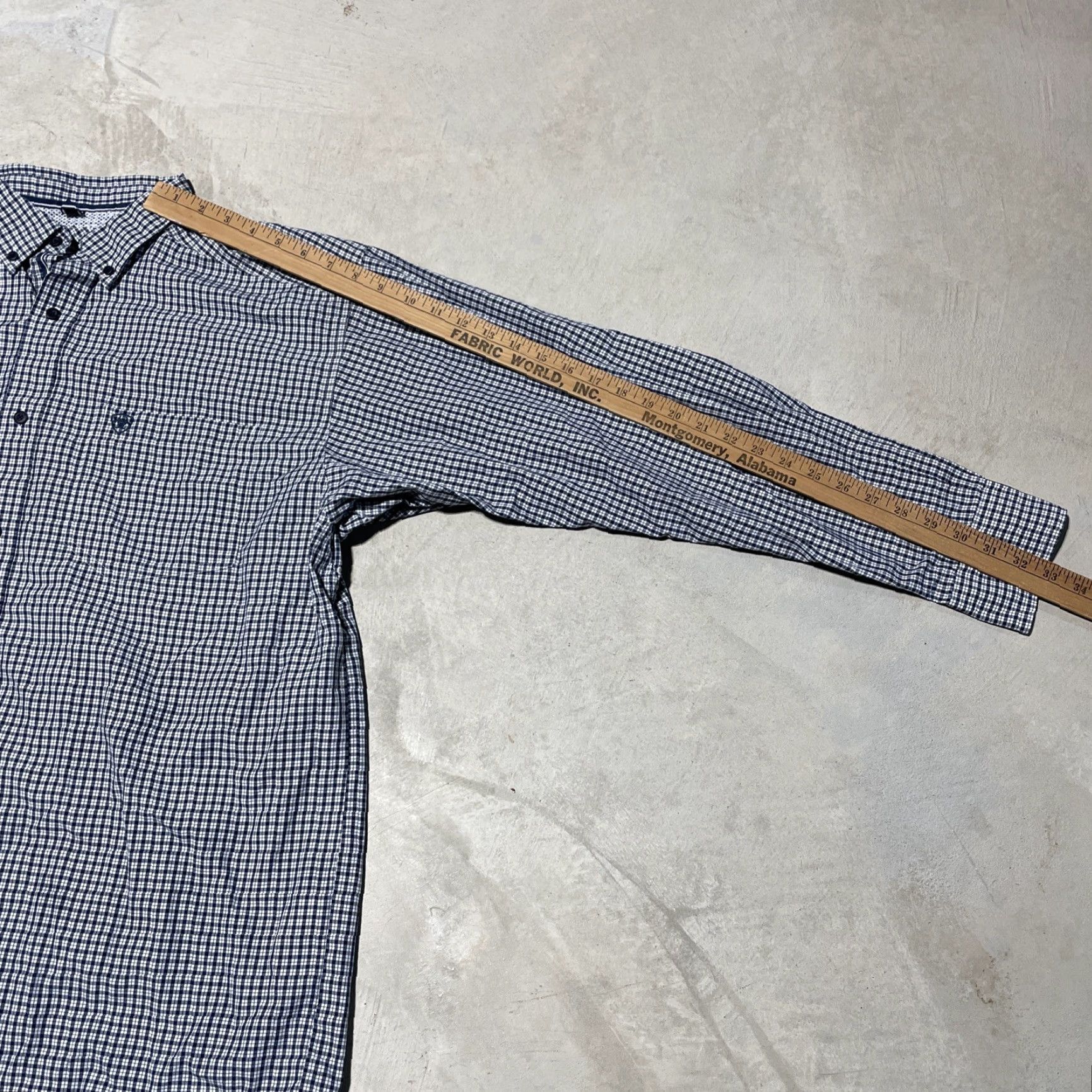Ariat Ariat Pro Series Shirt XL Blue Gingham Long Sleeve Button-Down Collared Mens Regular Casual Workwear Size US XL / EU 56 / 4 - 6 Thumbnail