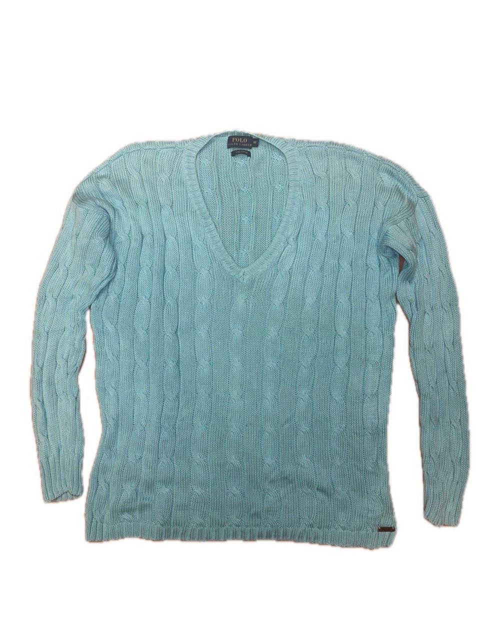 Polo Ralph Lauren Polo Ralph Lauren Women's sweater turquoise, chunky knit Size XS / US 0-2 / IT 36-38 - 1 Thumbnail