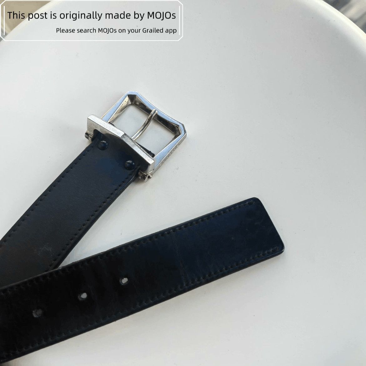 Sz 85 Dior Homme 04 AW Silver Buckle Belt