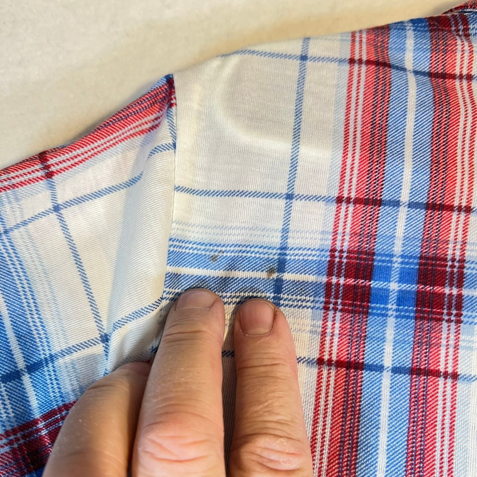 Other New York Laundry Button Flannel Top Woman 1X Roll Tab Sleeve Size XXL / US 16-18 / IT 52-54 - 4 Thumbnail