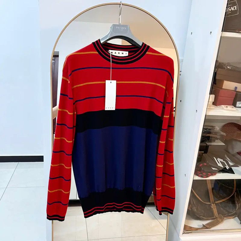 Marni Marni Multi-Color Wool Long Sleeve Sweater 0089 Size US M / EU 48-50 / 2 - 1 Thumbnail