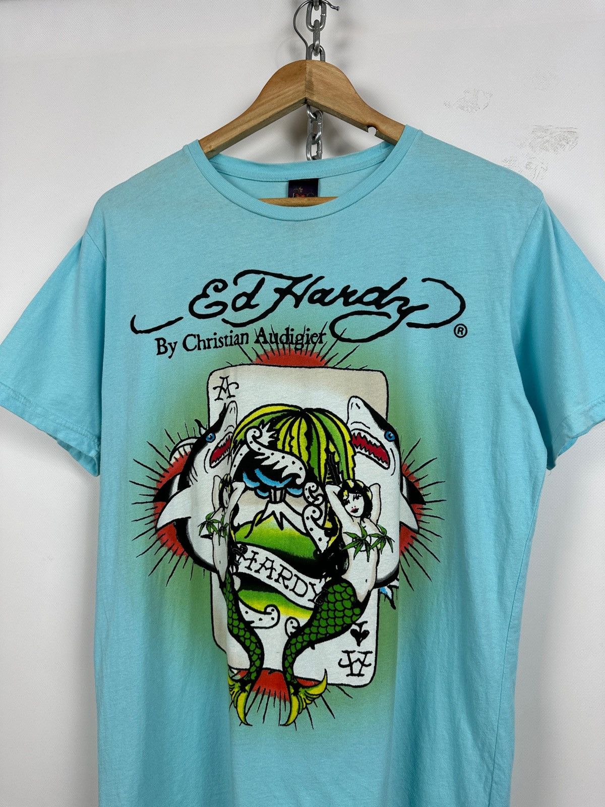 Vintage Ed Hardy by Christian Audigier Blue T-Shirt