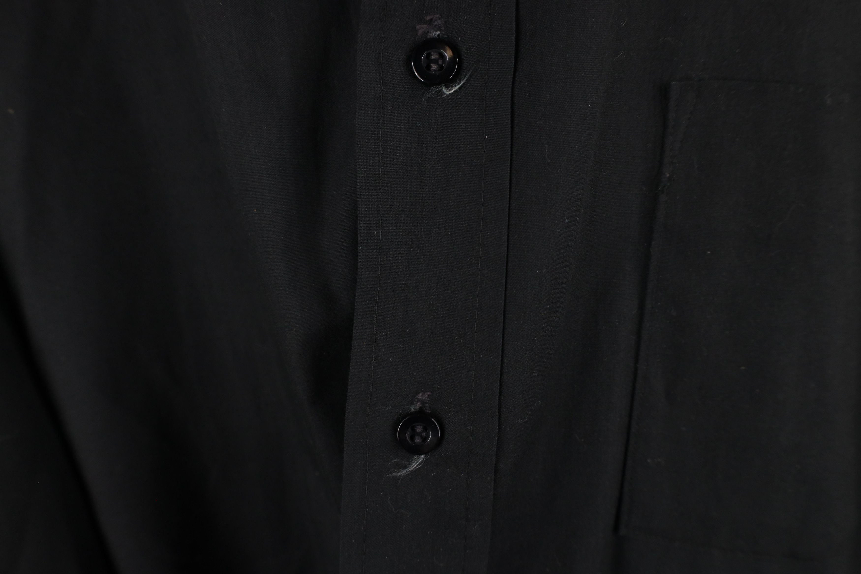 Vintage Vintage 70s Streetwear Blank Collared Button Shirt Black USA Size US XL / EU 56 / 4 - 4 Thumbnail