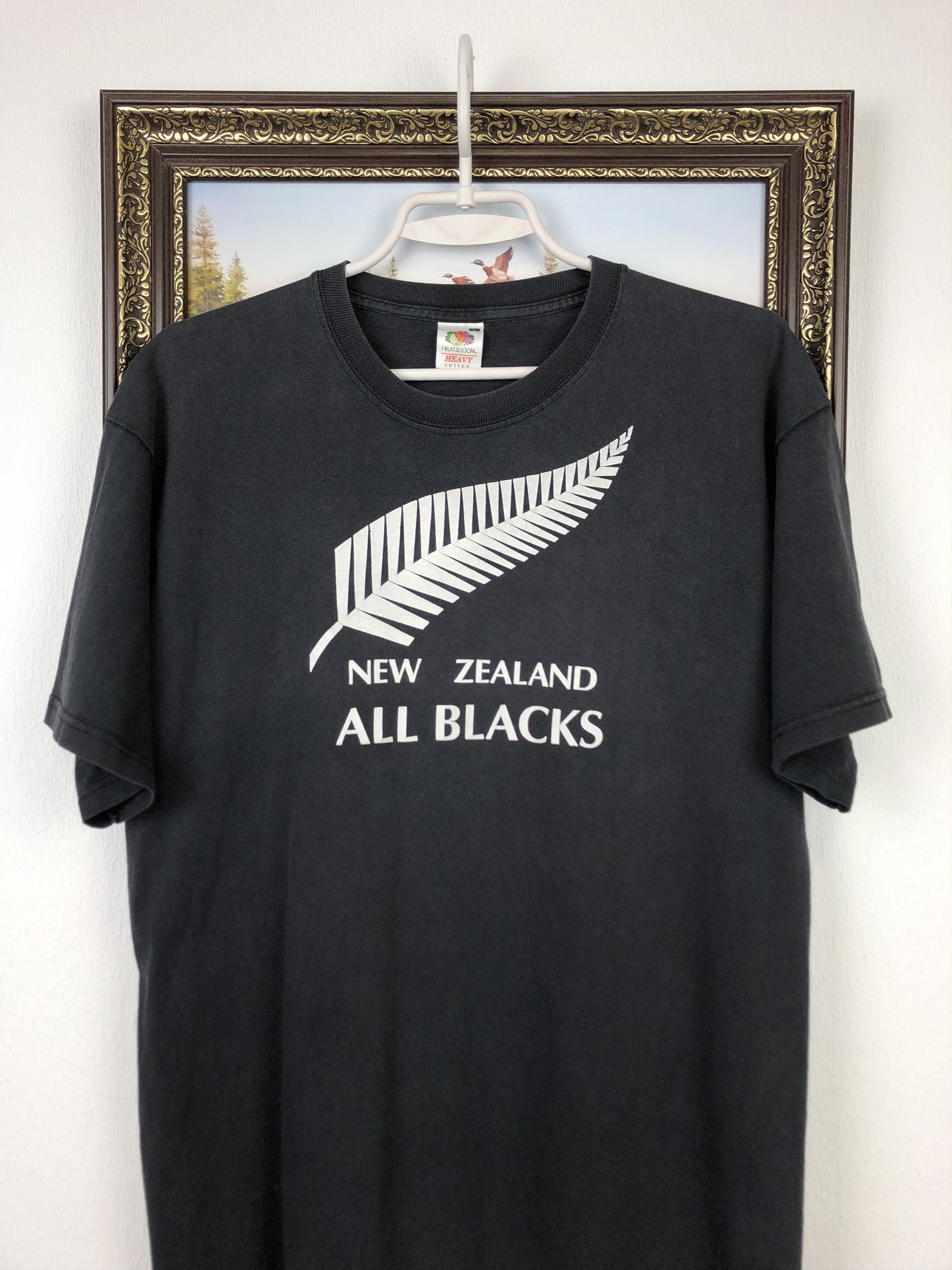 Vintage Vintage New Zealand All Black Rugby Jersey Mens Tee Big Logo Size US L / EU 52-54 / 3 - 2 Thumbnail