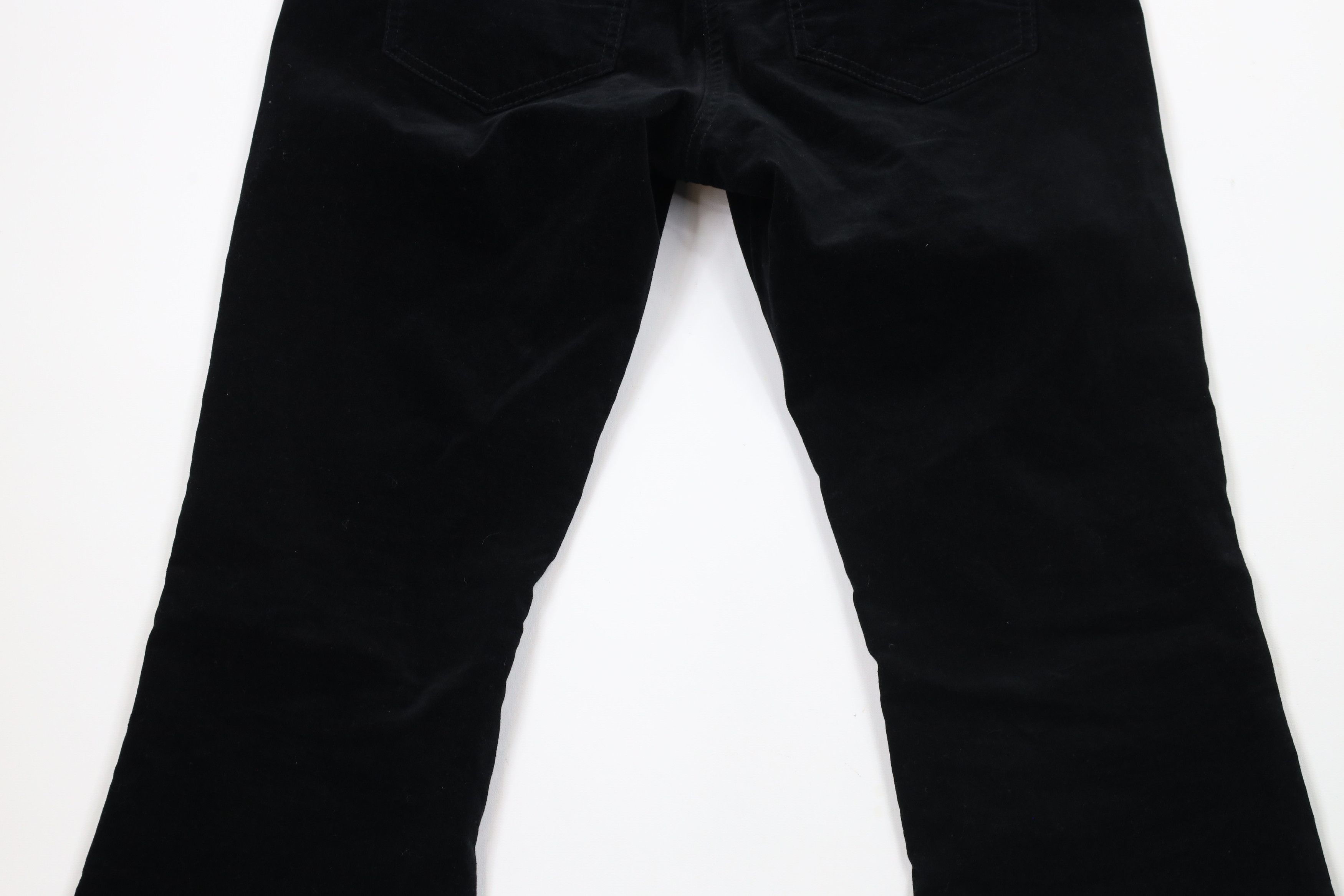 Vintage Vintage Y2K Boho Chic Velour Fringe Wide Leg Pants Black Size 28" / US 6 / IT 42 - 9 Thumbnail