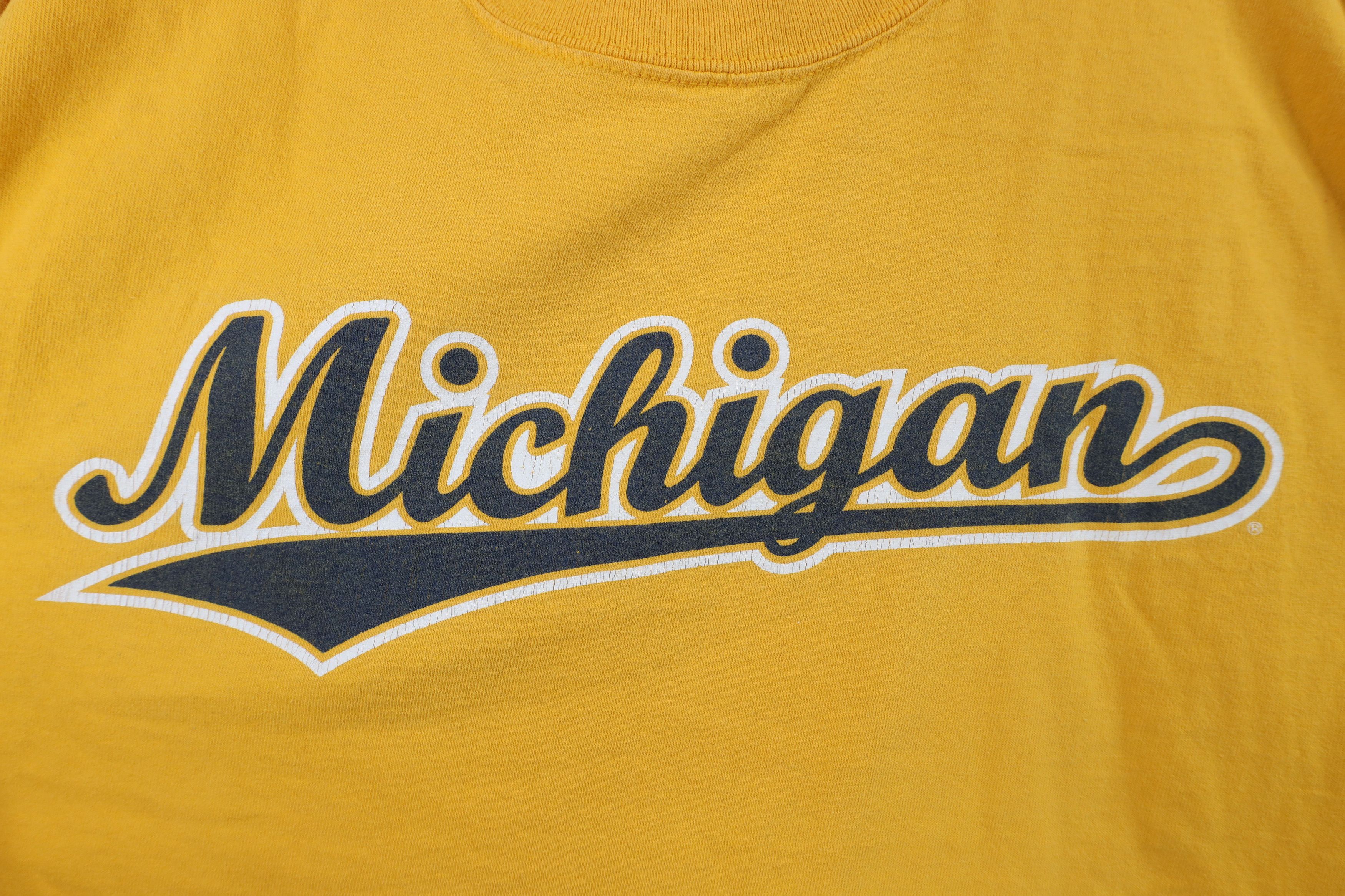 Vintage Vintage 90s University of Michigan Long Sleeve T-Shirt Size US XL / EU 56 / 4 - 4 Thumbnail