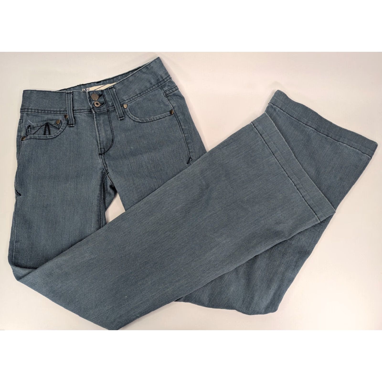 Vintage VINTAGE Proportion Of Blu Jeans Adult Women 25 Blue Flared Cotton Blend Denim Size 42" / US 20 - 2 Thumbnail