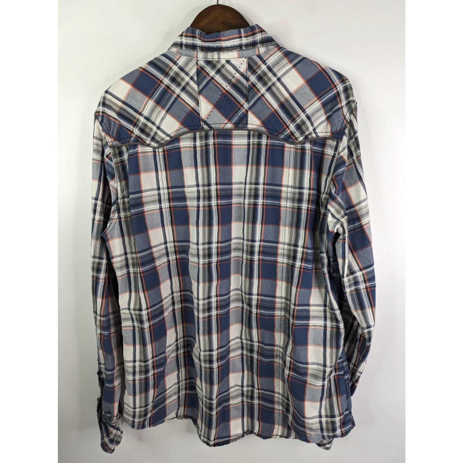 BKE BKE Shirt Mens Large Plaid Athletic Fit Long Sleeve Button-Up Collar Knit Cotton Multicolor Pattern Classic Western 90s Theme No Size US L / EU 52-54 / 3 - 4 Thumbnail