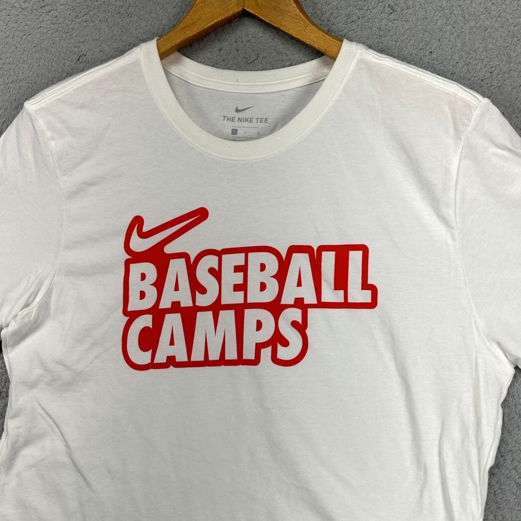 Nike Nike Tee Mens T-Shirt Large Dri-Fit White Baseball Camps Crew Neck Tee NEW Size US L / EU 52-54 / 3 - 2 Thumbnail