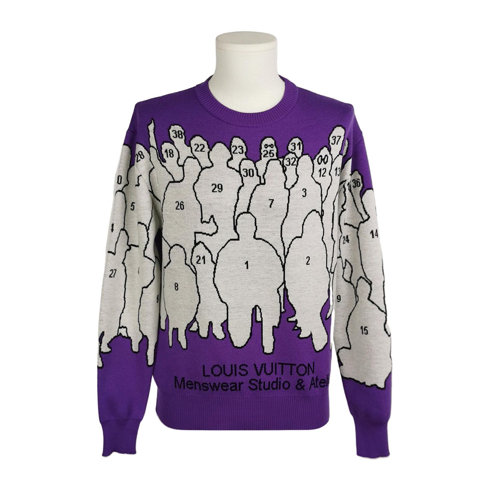 Louis Vuitton Louis Vuitton Atelier Character Intarsia Sweater S Size US S / EU 44-46 / 1 - 1 Thumbnail