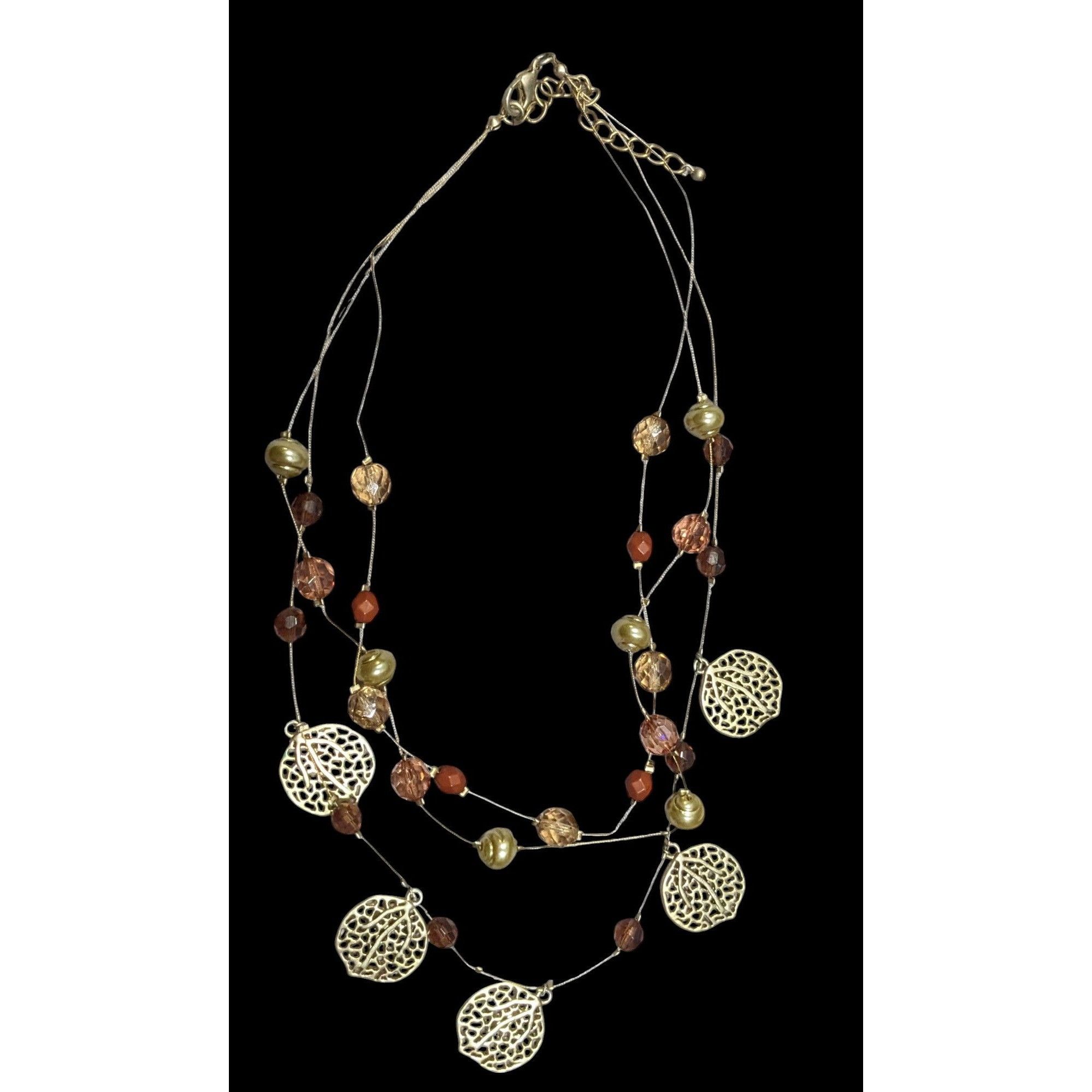 Other Bohemian Gold Tone Multilayer Charm And Beaded Necklace Size ONE SIZE - 1 Thumbnail
