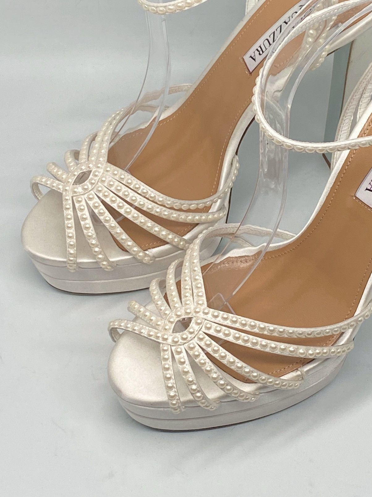 Aquazzura Aquazzura Flow Plateau 145MM Satin Sandals size 40 Size US 10 / IT 40 - 5 Thumbnail