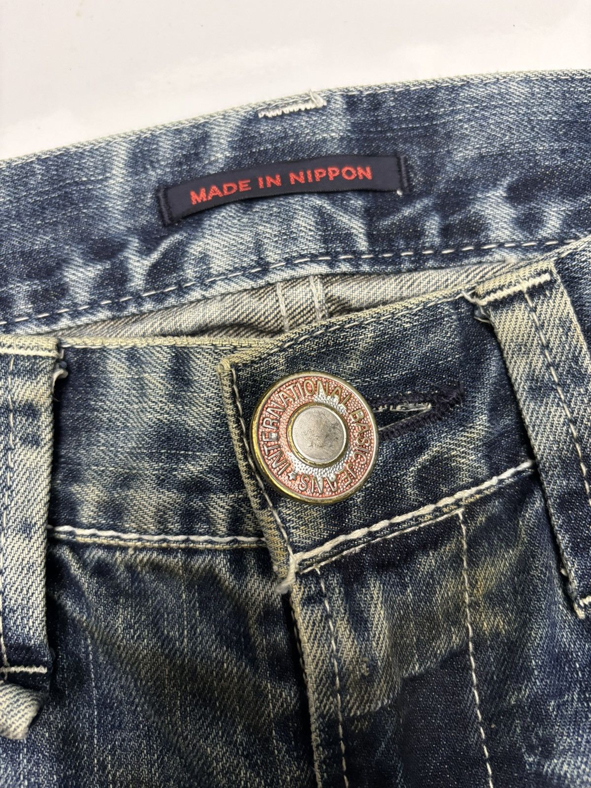 Hysteric Glamour 🔥HYSTERIC GLAMOUR STYLE BLUE WAY WHISKER FLARED JEANS RIP Size US 32 / EU 48 - 10 Thumbnail