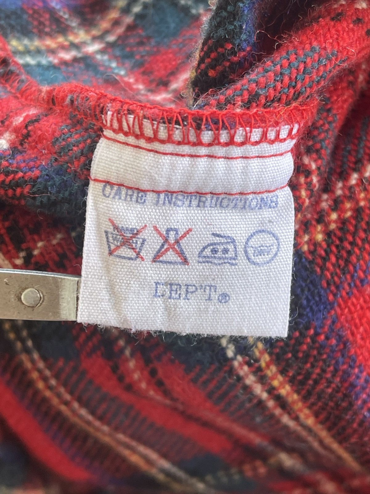 Vintage DEPT LOVE LGB Punk Rave Wool Plaid Hooded Size US L / EU 52-54 / 3 - 12 Thumbnail