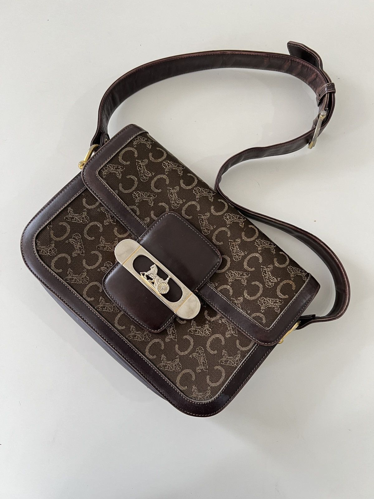 Celine × Vintage Celine macadam logo vintage box shoulder Size ONE SIZE - 2 Thumbnail