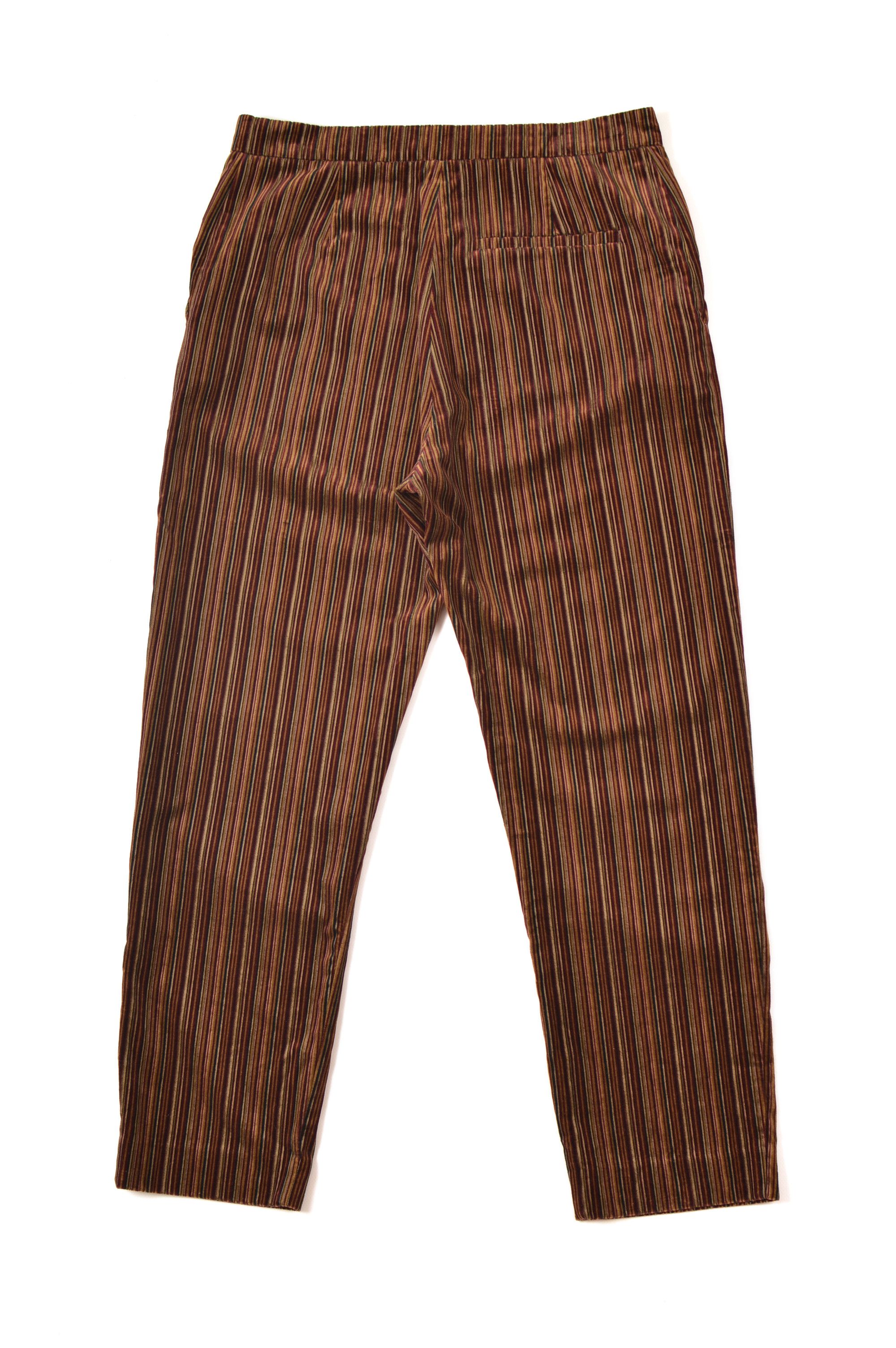 Designer Momoni Striped Velvet Corduroy Cord Pants Trousers Size 30" / US 8 / IT 44 - 8 Thumbnail