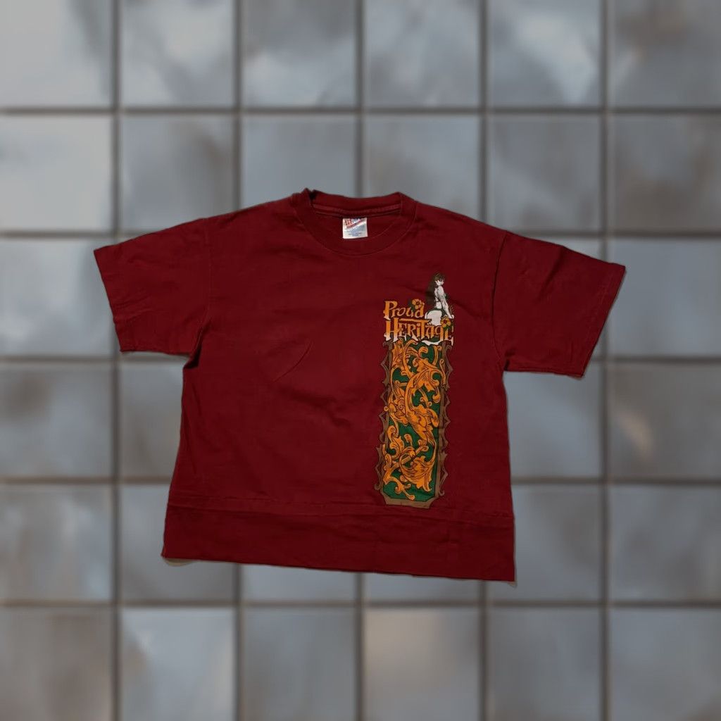 Hanes VINTAGE 90s Proud Heritage Hawaiian Pride Kapai Shattered Hawaii T-Shirt Sz. M Size US M / EU 48-50 / 2 - 1 Thumbnail