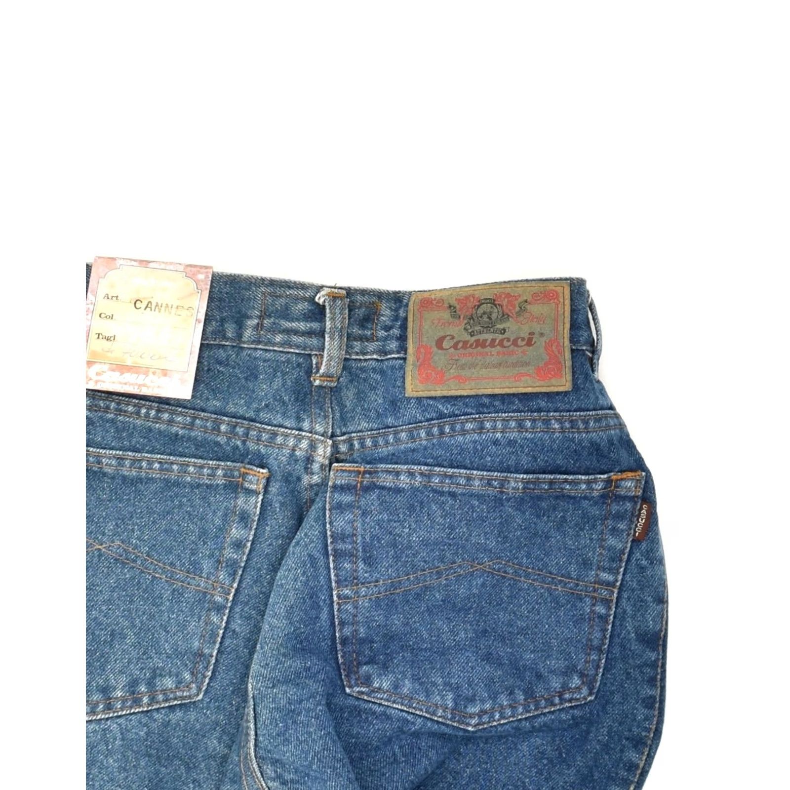 Vintage CASSUCI Womens High Waist Slim Jeans Blue Cotton W24 L31 Size 42" / US 20 - 3 Thumbnail
